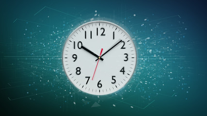 Poster - Clock timer isolated on a background 3d rendering