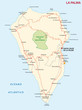 Vector road map of Canary Island La Palma