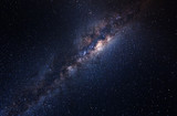 Fototapeta  - Milky Way Galaxy with stars and space dusts. soft focus and noise due to long expose and high iso.