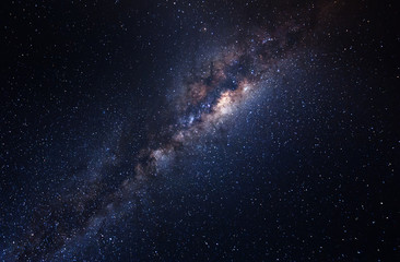 Wall Mural - Milky Way Galaxy with stars and space dusts. soft focus and noise due to long expose and high iso.