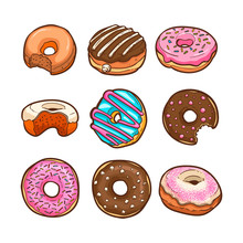 Cute Doughnut Vector Illustration