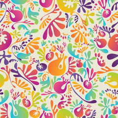 vector seamless pattern with abstract organic forms. .