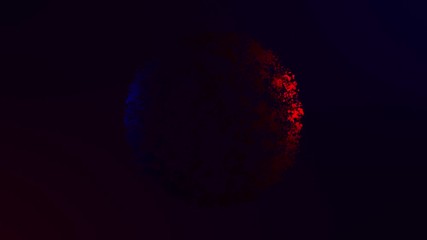 Poster - Magical sparkling particle Circle Animation. Luminous swirling. Glowing spiral cover. Colorful Shining and Rotating Light Particles in a Ring Shape. Black elegant. Halo around. Sparks particle