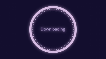 Poster - Futuristic circle with a ring indicator showing progress from 0 until 100 percent. Science Futuristic Loading Circle Ring. Interface download percent. Loading Transfer Download Animation 0-100