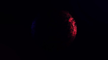 Poster - Magical sparkling particle Circle Animation. Luminous swirling. Glowing spiral cover. Colorful Shining and Rotating Light Particles in a Ring Shape. Black elegant. Halo around. Sparks particle