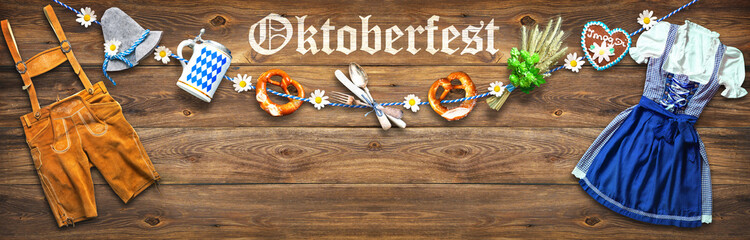 Wall Mural - Rustic background for Oktoberfest