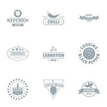 Cookhouse Logo Set. Simple Set Of 9 Cookhouse Vector Logo For Web Isolated On White Background