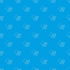 Poster - School diary pattern vector seamless blue repeat for any use