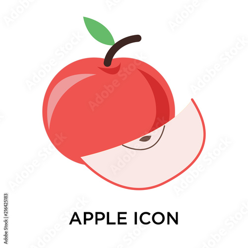 Apple Icon Vector Sign And Symbol Isolated On White Background