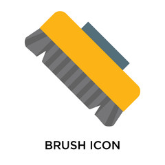 Wall Mural - Brush icon vector sign and symbol isolated on white background, Brush logo concept