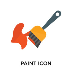 Wall Mural - Paint icon vector sign and symbol isolated on white background, Paint logo concept