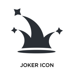 Joker icon vector sign and symbol isolated on white background, Joker logo concept