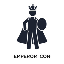 Emperor Icon Vector Sign And Symbol Isolated On White Background, Emperor Logo Concept