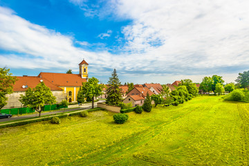 Wall Mural - Varazdin scenery Croatia. / Scenic view at Varazdin old city center in Northern Croatia, Europe.