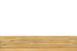 © hakinmhan - Real wood table top texture on white background.For create product display or design key visual layout.clipping path