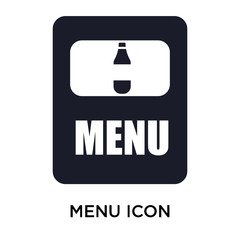 Wall Mural - Menu icon vector sign and symbol isolated on white background, Menu logo concept