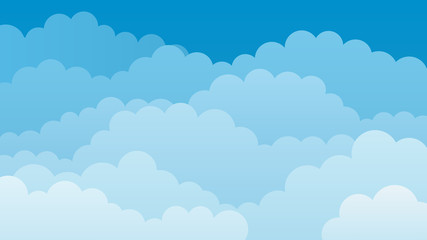 Wall Mural - Sky and Clouds.Isolated Object. Vector illustration.