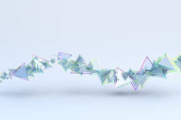Poster - Abstract 3d rendering of geometric shapes. Modern background design for poster, cover, branding, banner, placard.