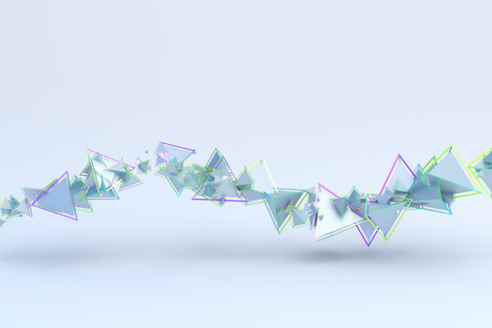 Abstract 3d rendering of geometric shapes. Modern background design for poster, cover, branding, banner, placard.