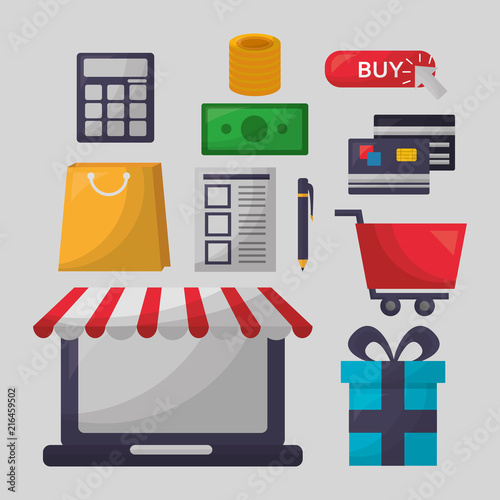 Online Ping Money Coins Credit Cards Calculator Car Online Ping Money Coins Credit Cards Calculator Car Vector Ilration