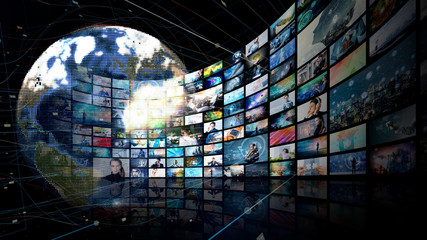 Wall Mural - Video archives concept.