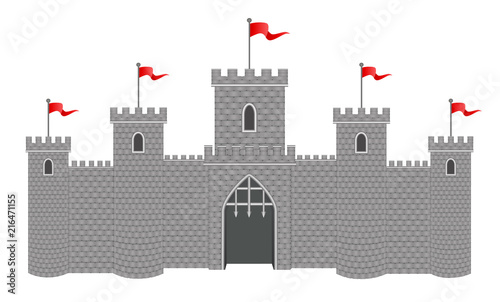 Cuadros en Lienzo Medieval stone castle vector