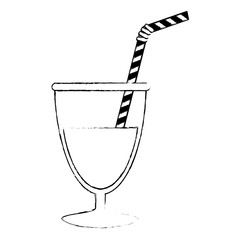 Poster - tropical cocktail cup icon