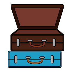 Poster - suitcases travel isolated icon