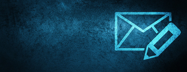 Edit email icon special blue banner background