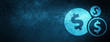 © FR Design - Finances dollar sign icon special blue banner background
