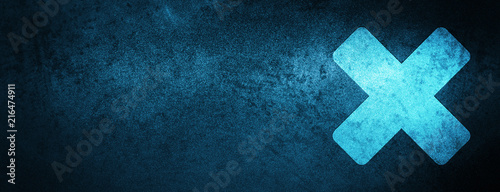 Fotomural Cancel icon special blue banner background