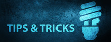 Tips And Tricks (bulb Icon) Special Blue Banner Background