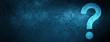 © FR Design - Question mark icon special blue banner background