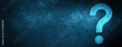 Fotomural Question mark icon special blue banner background