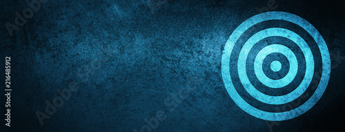 Fotomural Target icon special blue banner background