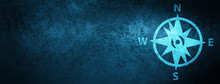 Compass Icon Special Blue Banner Background