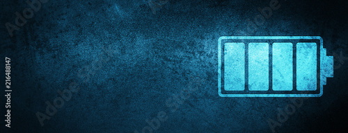 Fotografía Battery icon special blue banner background