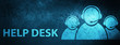 Help desk (customer care team icon) special blue banner background
