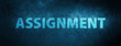 Assignment special blue banner background