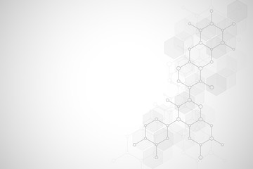 abstract molecular structure and chemical elements. medical, science and technology concept. vector 