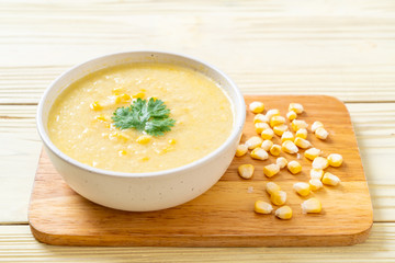 Wall Mural - corn soup bowl