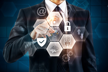 Poster - Futuristic innovation and communication concept