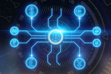 Poster - Cryptocurrency and economy concept