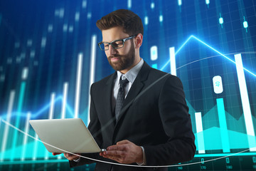Poster - Technology and finance concept