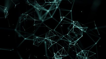 Poster - Plexus effect. Connection technology background.Abstract background polygonal