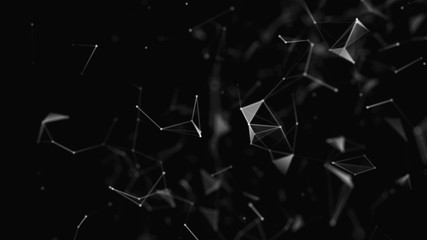 Poster - structure and communication. plexus. 3d rendering. big data. science background.