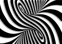 Black And White Lines Optical Illusion Horizontal Background