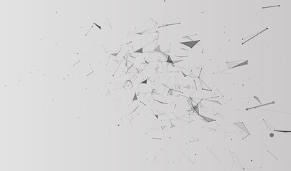 Poster - Abstract vector background. Abstract polygonal background. Plexus effect. Vector illustration.