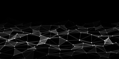 Poster - abstract technology background. science background. big data. graphic abstract background. wave 3d. 