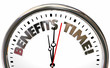 © iQoncept - Benefits Time Choose Beneficial Features Clock 3d Illustration